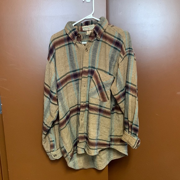 Cotton Button Down Shirt by UNIONBAY -Country Style Bohemian Oversized - Picture 1 of 4